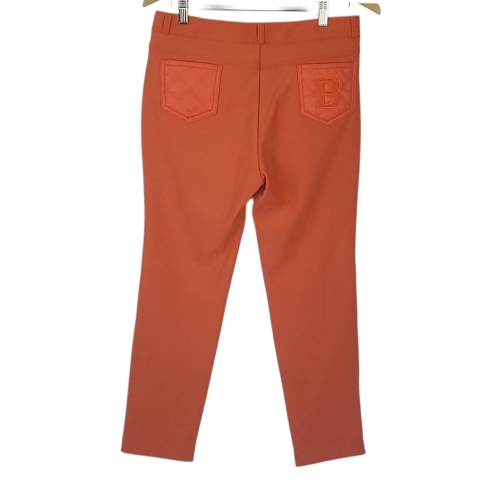 Sateen Orange Sportd Pants Quilted Vintage Well-Made - Picture 5 of 10